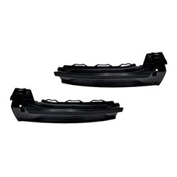 Set de Clignotants de Rétroviseurs LED sur mesure pour Audi A3 (8V) 2012-2018 - Fumée - incl. Feux Dynamiques