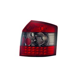 Set de Feux Arrière LED sur mesure pour Audi A4 B6 Avant 2001-2004 - Rouge/Fumée