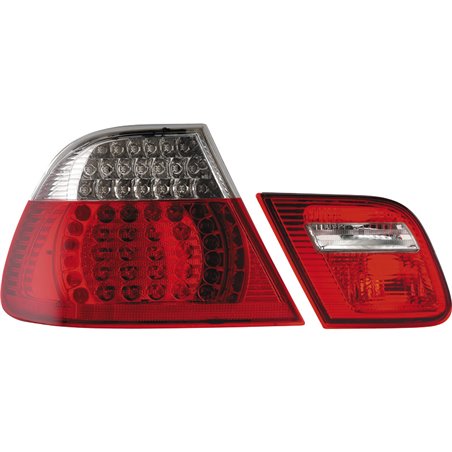 Set de Feux Arrière LED sur mesure pour BMW Série 3 E46 Coupe 1999-2003 - Rouge/Claire