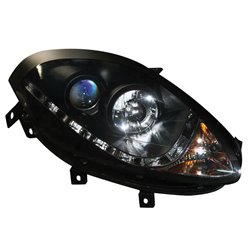 Set de Phares avec aspect Diurnes sur mesure pour Fiat Bravo 2007- - Noir