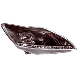 Set de Phares incl. DRL sur mesure pour Ford Focus II Facelift 2008-2011 - Noir - incl. Moteur de Réglage