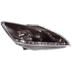 Set de Phares avec aspect Diurnes sur mesure pour Ford Focus II Facelift 2008-2011 - Noir