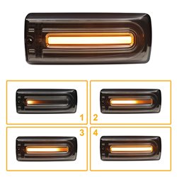 Set de Feux Arrière LED sur mesure pour Mercedes Classe-G W463 G500/G550/G55/G63 AMG 1999-2018 - Fumée - incl. Feux Dynamiques
