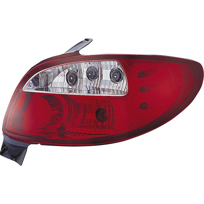 Set de Feux Arrière sur mesure pour Peugeot 206 excl. CC/SW - Rouge/Claire
