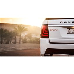 Glohh GL-3 Feux Arrière Dynamiques LED sur mesure pour Range Rover Sport L320 2005-2009 & 2010-2013 - Rouge/Fumée