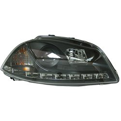 Set de Phares avec aspect Diurnes sur mesure pour Seat Ibiza/Cordoba 6L 2002-2008 - Noir