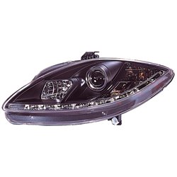Set de Phares incl. DRL sur mesure pour Seat Leon/Altea/Toledo 2005-2009 - Noir