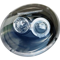 Set de Phares sur mesure pour Volkswagen New Beetle 1997-2011 - Noir - incl. anneaux Angel-Eyes