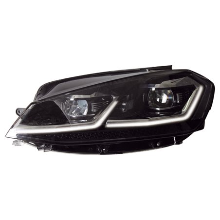 Set de Phares sur mesure pour Volkswagen Golf VII Facelift (7.5) 2017- - Noir - incl. Feux Dynamiques