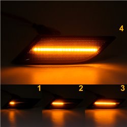 Set de Clignotants Latéraux LED sur mesure pour Volkswagen Transporter T6.1 2020-2022 - Fumée - incl. Feux Dynamiques