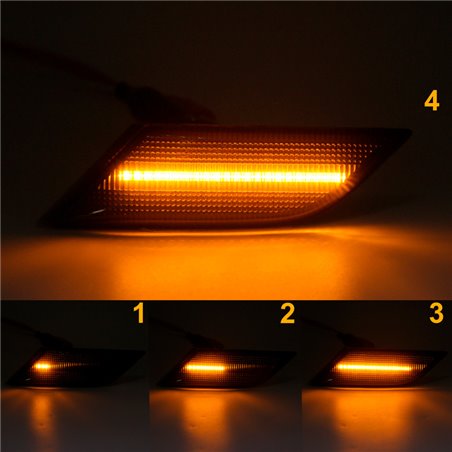 Set de Clignotants Latéraux LED sur mesure pour Volkswagen Transporter T6.1 2020-2022 - Fumée - incl. Feux Dynamiques