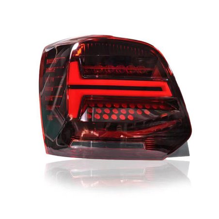 Set de Feux Arrière LED sur mesure pour Volkswagen Polo 6R/6C 2009-2017 - Rouge/Fumée - incl. Feux Dynamiques