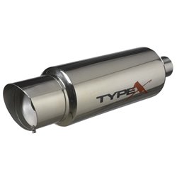 Échappement universel Type X Racing 'DualSound' - Ø150mm - Angle Tip