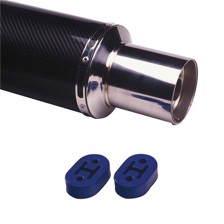 Set de caoutchoucs d'échappement - noir - 2x9mm - set à 2 pièces