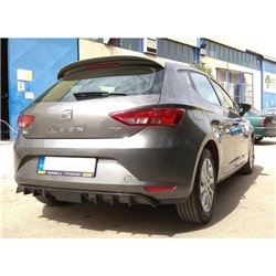 Jupe arrière (Diffuseur) sur mesure pour Seat Leon 5F 5-portes 2013-2017 (ABS)