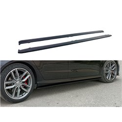 Jupes latérales sur mesure pour Audi A3 (8V) S-Line/S3 Sportback 2012-2020 (ABS Noir luisant)