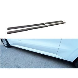 Jupes latérales sur mesure pour Ford Transit Custom LWB (V710) 2023- (ABS Noir luisant)