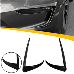 Couvertures de feux anti-brouillard sur mesure pour Tesla Model 3 2017- 'Aero' (ABS Noir luisant)
