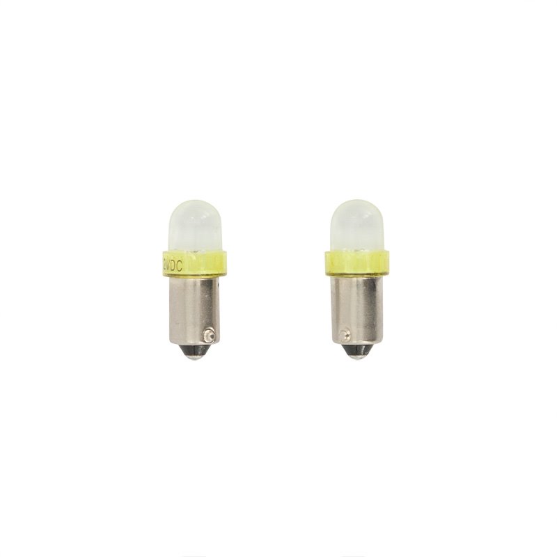 BA9S Ampoules LED 12V Jaune, set de 2 pièces