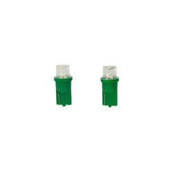 T-8 Ampoules LED 12V Vert Wide-Angle, set de 2 pièces