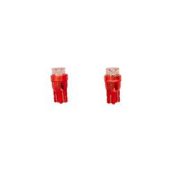 T-8 Ampoules LED 12V Rouge Wide-Angle, set de 2 pièces