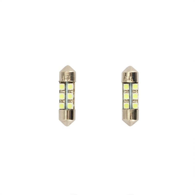 6Q LED/SMD Ampoules Festoon Blanc 31x10mm, set de 2 pièces
