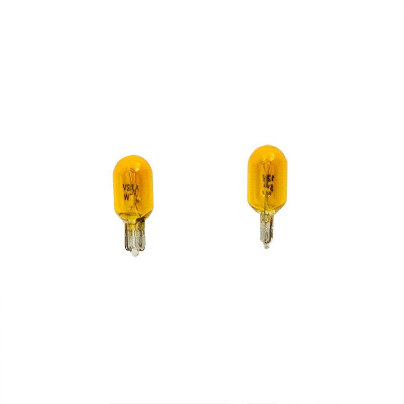 T-10 12V/5W Ampoules 12V Jaune (Coated), set de 2 pièces