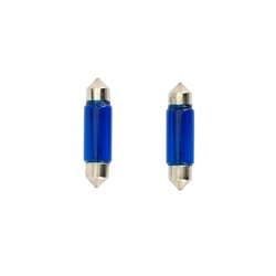 Festoon Ampoules 10W/12V 11x39mm Bleu (Coated), set de 2 pièces