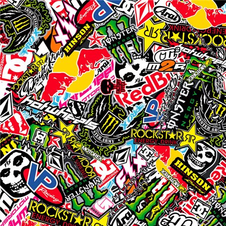 Stickerbomb Film - Graffiti design 2 - Role 60x200cm - auto-adhésif