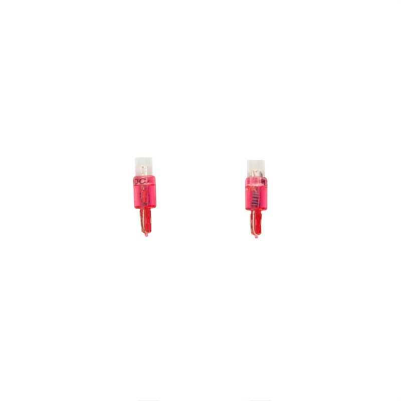 T-5 Ampoules d'Instrument LED 12V Rouge, set de 2 pièces