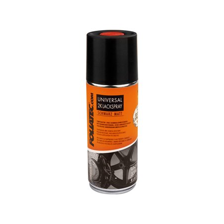 Foliatec Universal 2C Spray Peinture - noir mattes 1x400ml