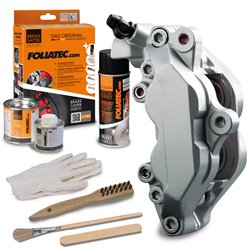 Foliatec Set peinture étriers de freins - stratos argenté metallic - 3 Components