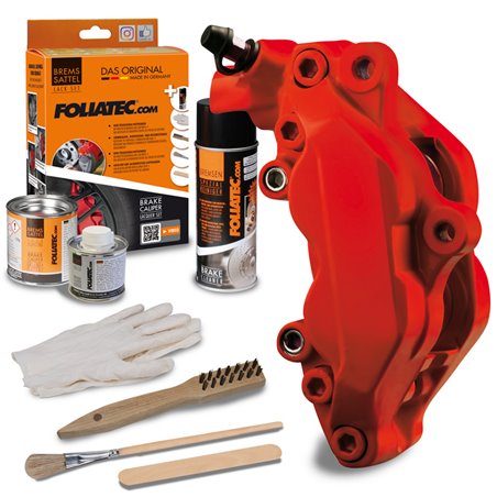 Foliatec Set peinture étriers de freins - racing rosso mat - 3 Components