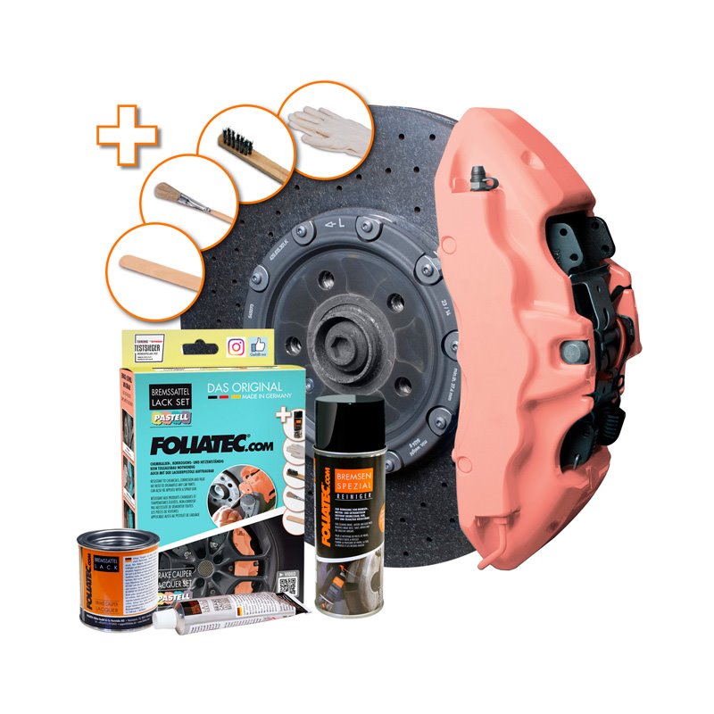 Foliatec Set peinture étriers de freins - Juicy Peach (Pastel) - 3 Components