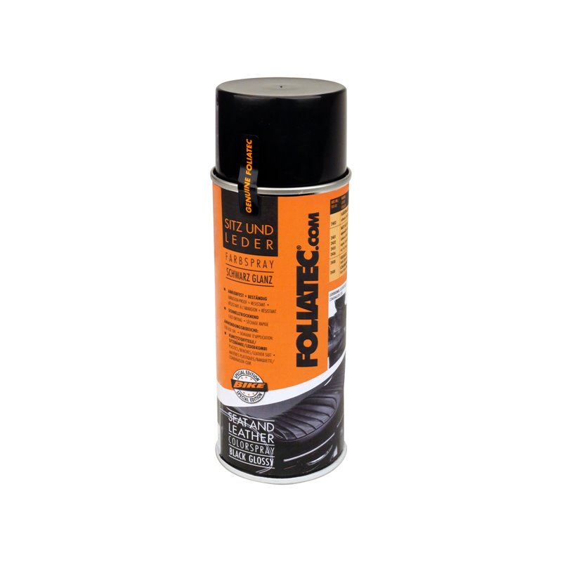 Foliatec Seat & Leather Color Spray - noir luisant 1x400ml