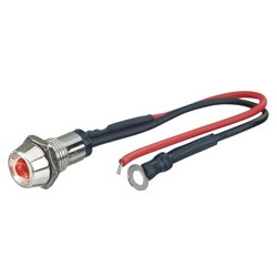 Foliatec LED Control Light chromé - rouge flammes Ø = 10mm - 1 pièce