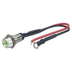 Foliatec LED Control Light chromé - power vert Ø = 10mm - 1 pièce