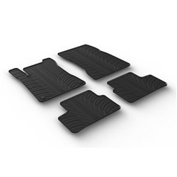 Set tapis de caoutchouc sur mesure pour Mercedes Classe-A W177 5/2018- & Classe-B W247 2/2019- & GLA H247 2020- (T profil 4-pièc