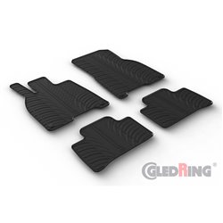 Set tapis de caoutchouc sur mesure pour Mercedes EQE (V295) 2022- (T profil 4-pièces + clips de montage)