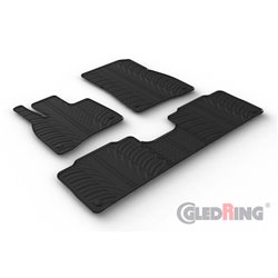 Set tapis de caoutchouc sur mesure pour Mercedes EQS (V297) Sedan 2021- (T profil 5-pièces + clips de montage)