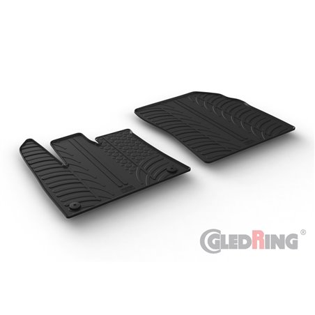 Set tapis de caoutchouc sur mesure pour Citroën Berlingo / Opel Combo E / Peugeot Partner Cargo 12/2018-9/2019 (T Profil 2-pièce