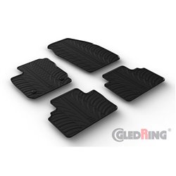 Set tapis de caoutchouc sur mesure pour Ford Tourneo Courier Kombi/Passenger 2014-2023 (T profil 4-pièces + clips de montage)
