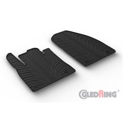 Set tapis de caoutchouc sur mesure pour Ford Transit Courier (Cargo) 2023- (T profil 2-pièces + clips de montage)