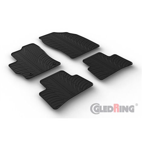 Set tapis de caoutchouc sur mesure pour Toyota Corolla Cross Hybrid 2022- (T profil 4-pièces)