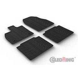 Set tapis de caoutchouc sur mesure pour Toyota bZ4X & Subaru Solterra 2021- (T profil 4-pièces + clips de montage)