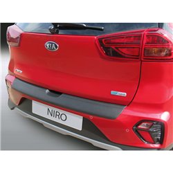 Protection de seuil arrière (ABS) sur mesure pour Kia Niro Hybrid Facelift 2019-2022 Noir