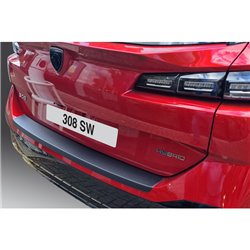 Protection de seuil arrière (ABS) sur mesure pour Peugeot 308 SW III + Hybrid 2021- Noir