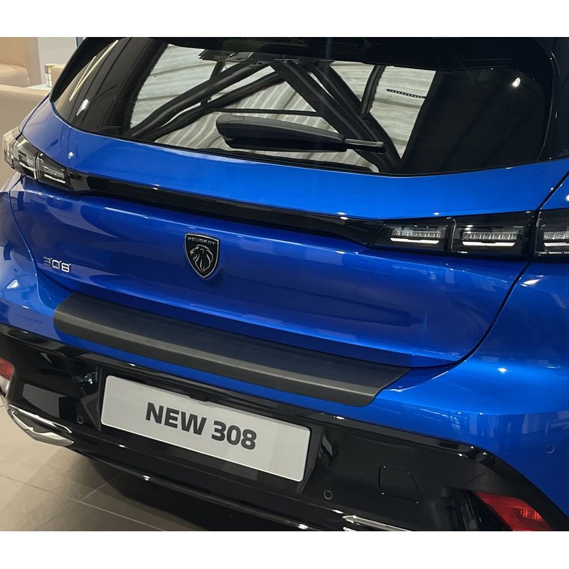 Protection de seuil arrière (ABS) sur mesure pour Peugeot 308 HB 5 portes 2021- Noir