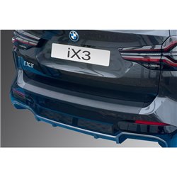 Protection de seuil arrière (ABS) sur mesure pour BMW iX3 (G08) 'M-Sport & 'M' 2022- Noir