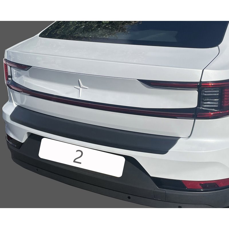 Protection de seuil arrière (ABS) sur mesure pour Polestar 2 2019- Noir